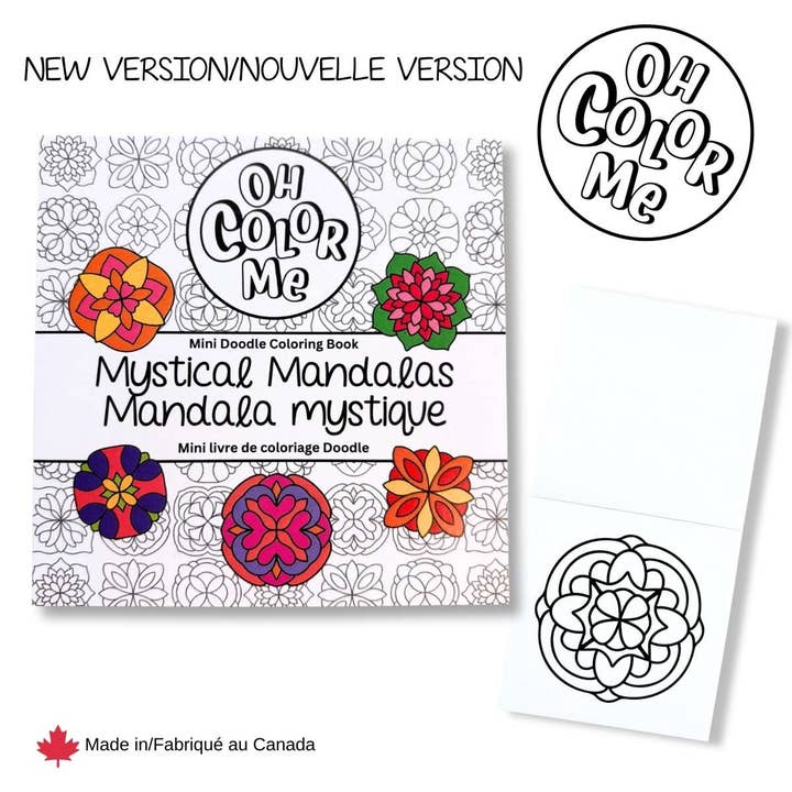 Mini livre de coloriage Mandalas Mystiques, 4"x4", cadeau de Saint-Valentin pour la vente par Oh Color Me