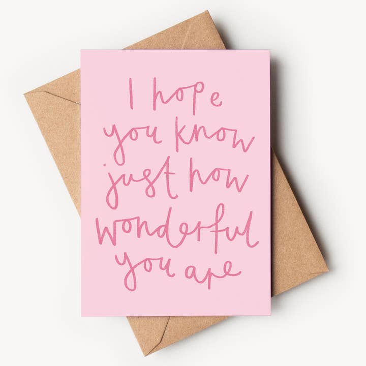 You're Wonderful Card for wholesale by Kitty Makes