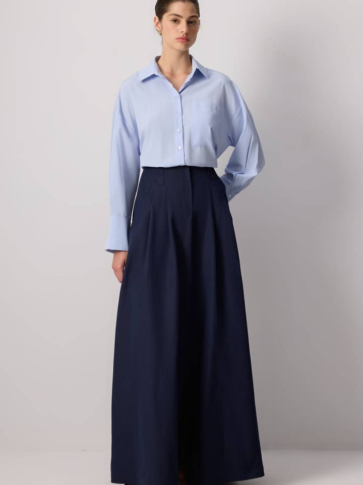 FALDA LÍNEA A CON PINZAS - MEZCLA DE ALGODÓN para venta al por mayor de Touché Privé EU