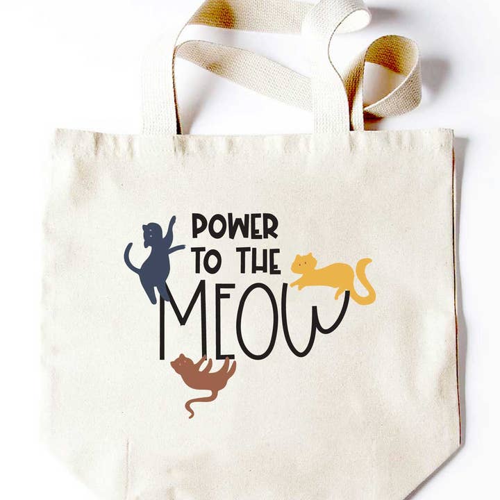 Sac à main Power To The Meow pour chats pour la vente par Potluck Press