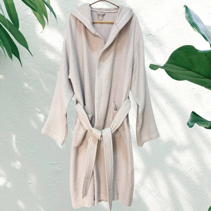 Kikoya - Wholesale Robe - Women's - Stonewash Bathrobe Turkish Cotton LightWeight Hood Quick-dry3