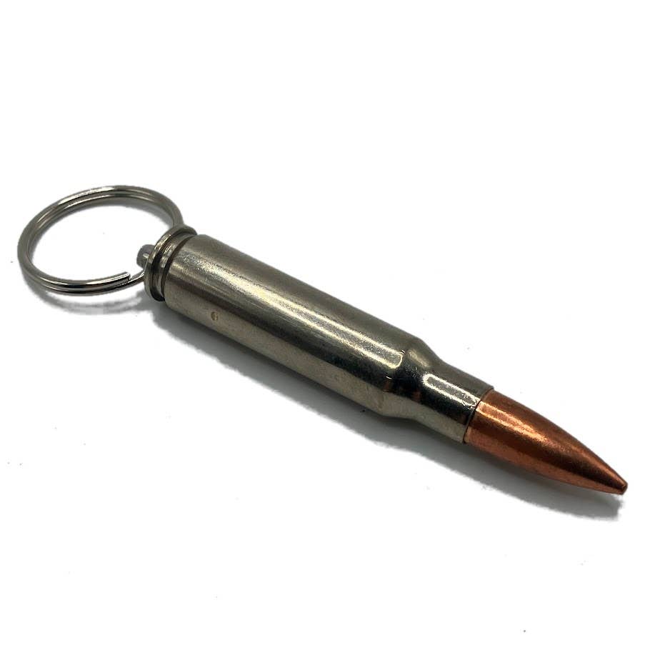 Vermont Cut Coins & 2nd Shot Round - Wholesale Keychain - Unisex - Bullet Keychains Style2- Many Calibers - .223 .45 9mm 50 BMG13
