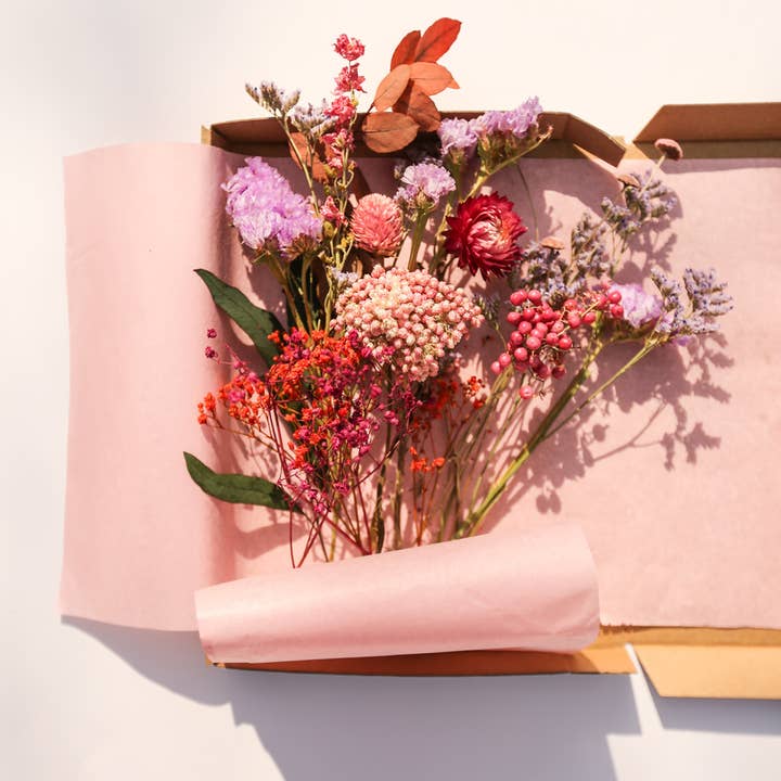BUSKRUID - Wholesale Dried/Pressed Flowers - Brievenbusbloemen roze