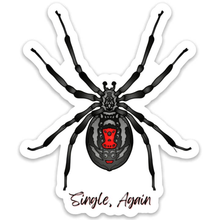 Alaska Wild & Free - Wholesale Sticker - Black Widow + Single Again