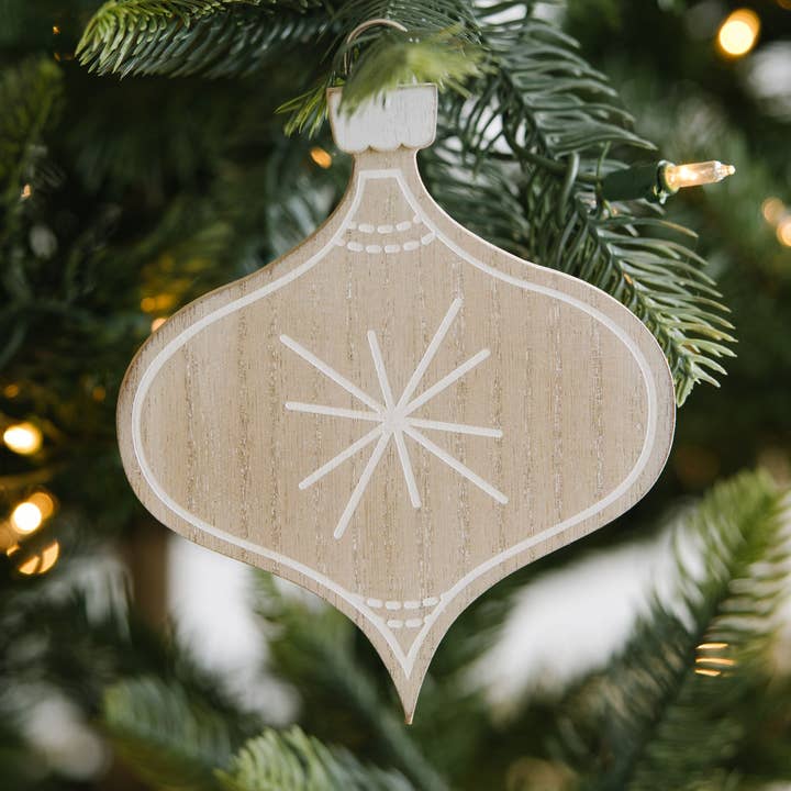 Devanie At Home (Formerly Adams & Co.) - Wholesale Ornament - 75526 - 3.25x4 wood orn (LAMP STR) CHRISTMAS Decor0