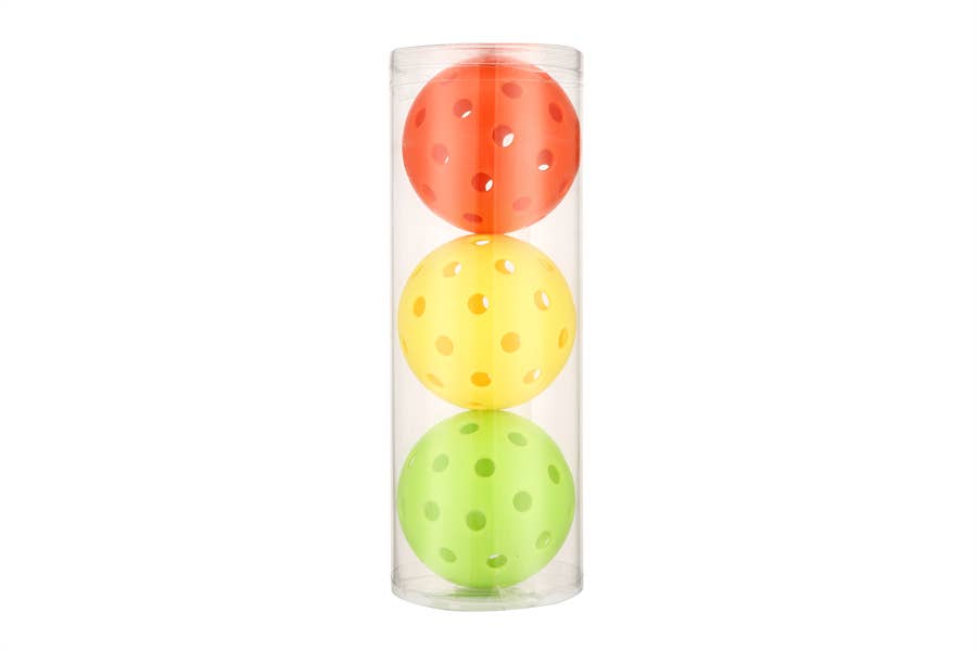 Nima Accessories Inc - Wholesale Sports Ball - Multi Color PICKLE Ball Pack of 3