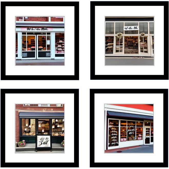 Store Front Alley Wandkunst-Set, 4-teilig für den Großhandel von Wishful Mammoth Wholesale Options