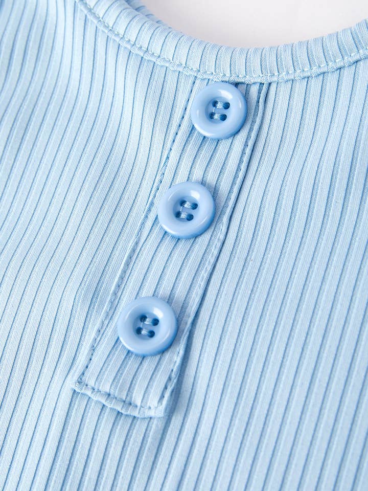 Rylee Faith Designs - Venta al por mayor Pantalones - Niños - Conjunto de Top con Estampado Floral de Conejito Azul y Pantalones Acampanados para Niñas de Pascua3