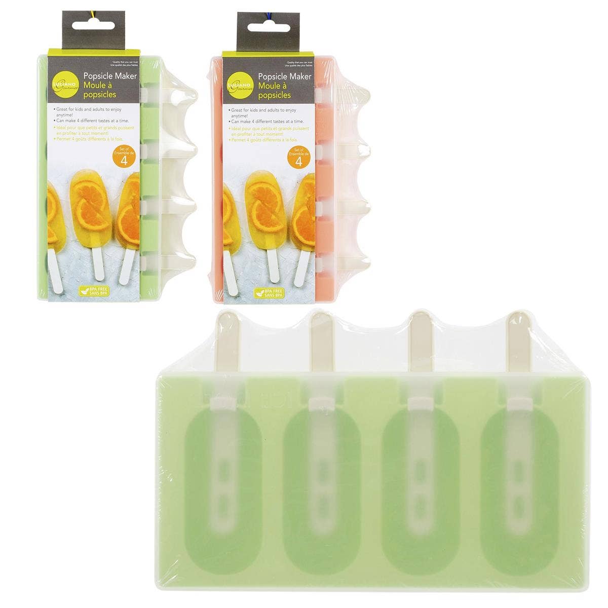 Luciano Gourmet - Wholesale Ice Tray/Mold - L.Gourmet 4-Section Popsicle Maker0