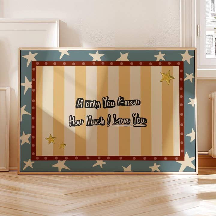 Hvis du bare vidste, hvor meget jeg elsker dig print for engroshandel hos HollieGraphik