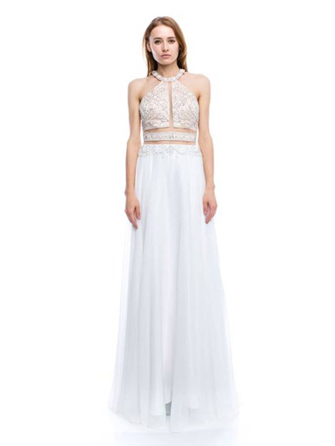 Chicas - Vente Robe – femme - Robe longue en mousseline à parties transparentes. VERSION 60083