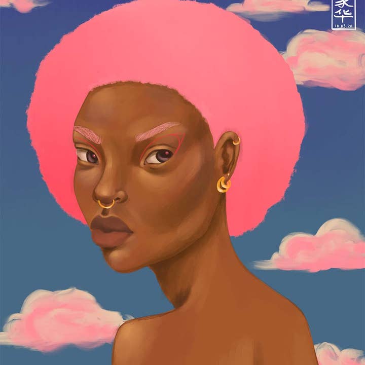 Bomuld Candy Skies Print for engroshandel hos Naicha Studio