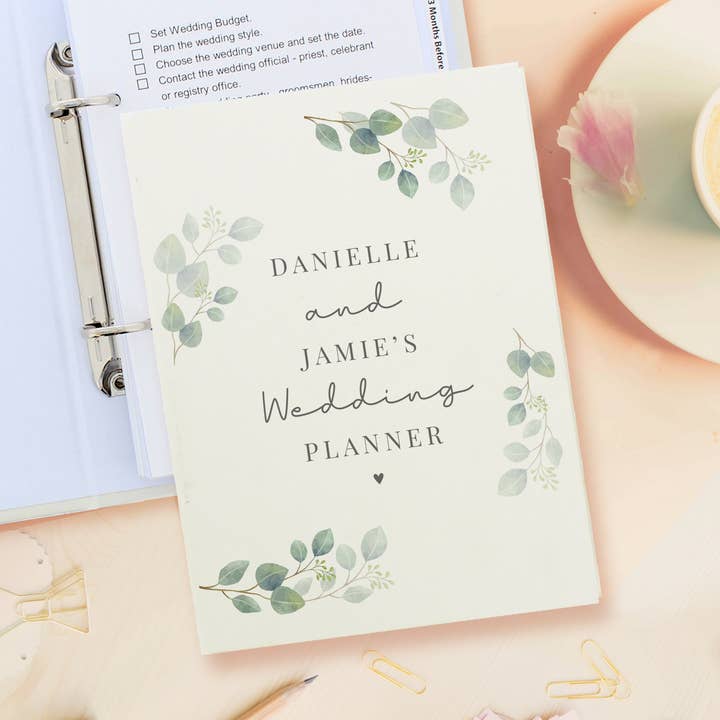 Personalised Botanical Wedding Planner for wholesale by Simply Canvas Art