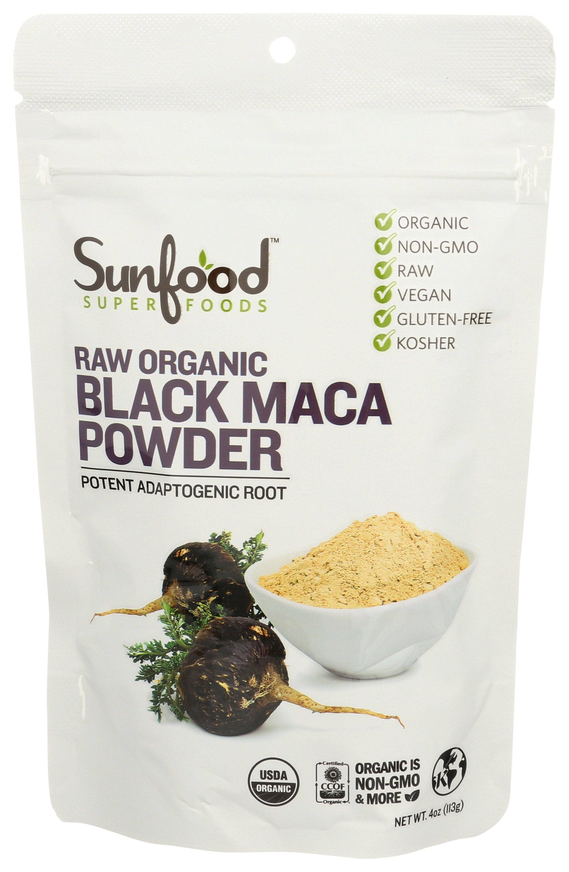 Everyday Supply Co - Wholesale Protein/Superfood Powder - SUNFOOD SUPERFOODS MACA BLACK PWDR ORG0