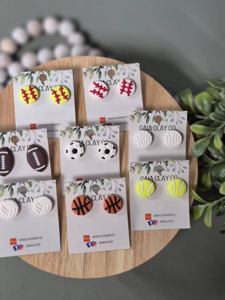 Sports Studs for wholesale by Gaiaclayco