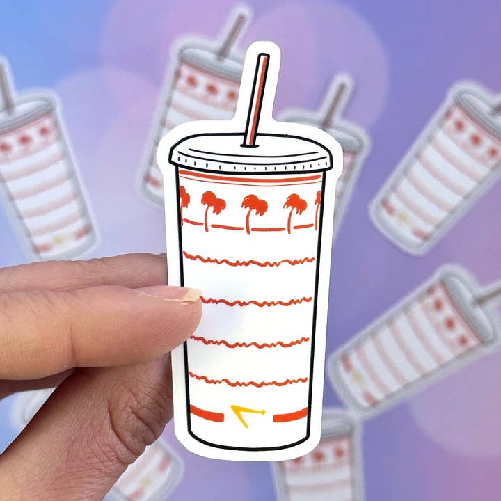 In-N-Out Cup /Adesivo resistente all'acqua per bottiglia d'acqua, Hyd per la vendita all'ingrosso da parte di Saguaro Creative Co.