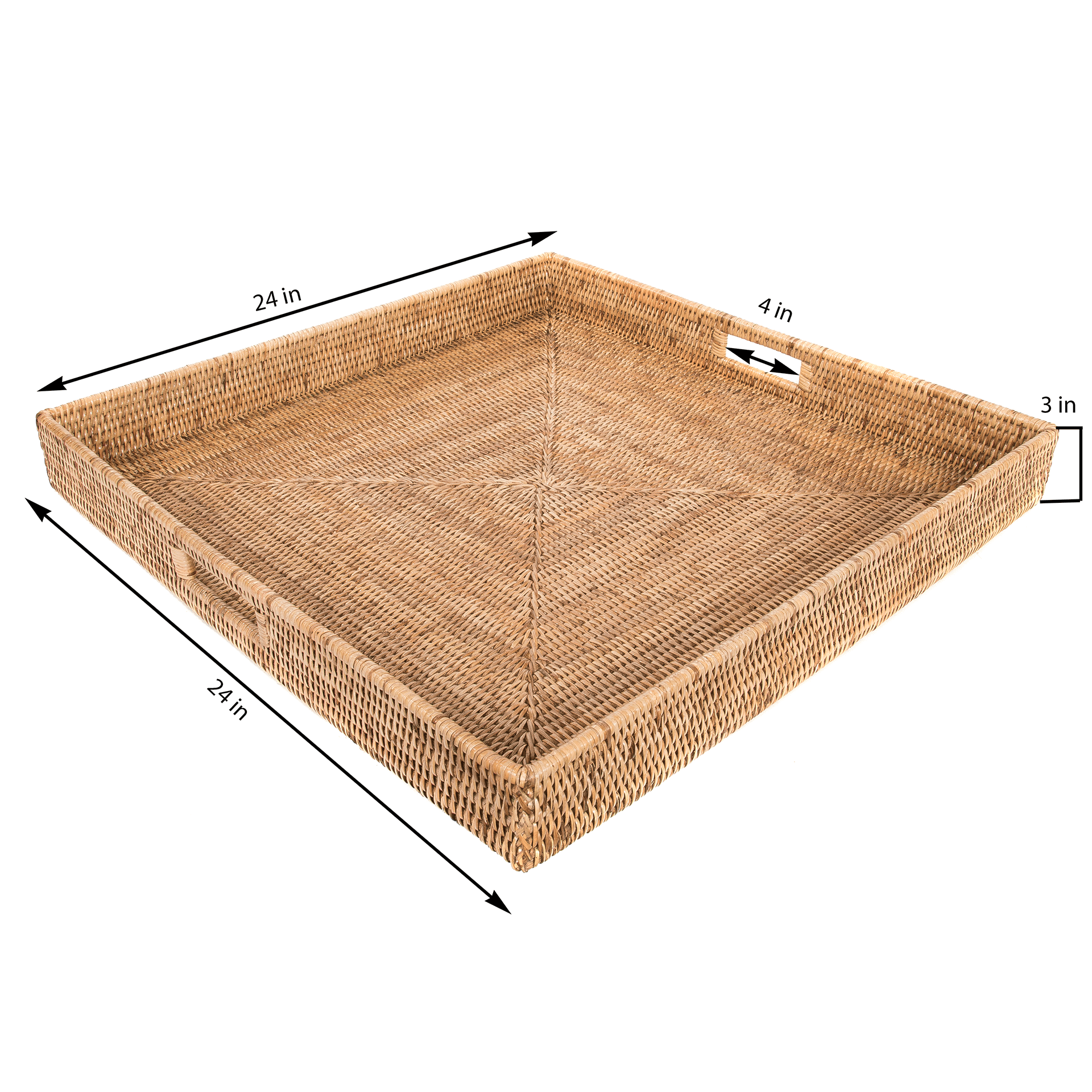 Artifacts Trading Company – wholesale Serving tray – Square Serving Tray - Ottoman with Cutout Handles12