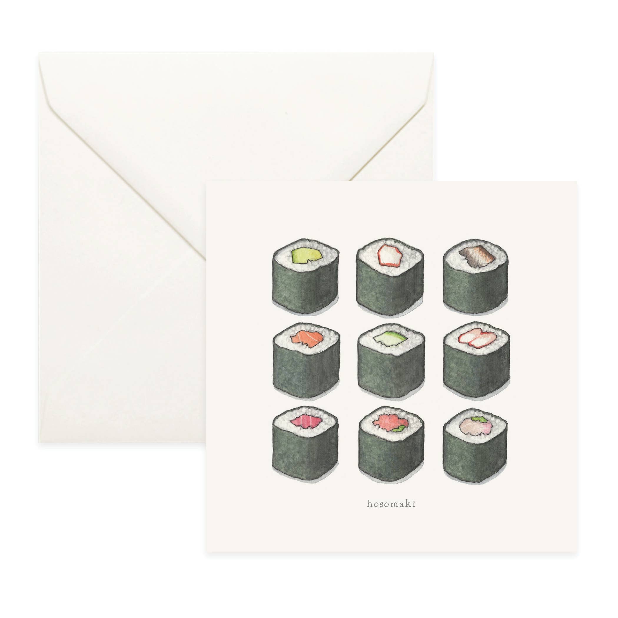 Yeesan Loh – Cartão de saudação diária por atacado – Cartões / Sushi . Maki0
