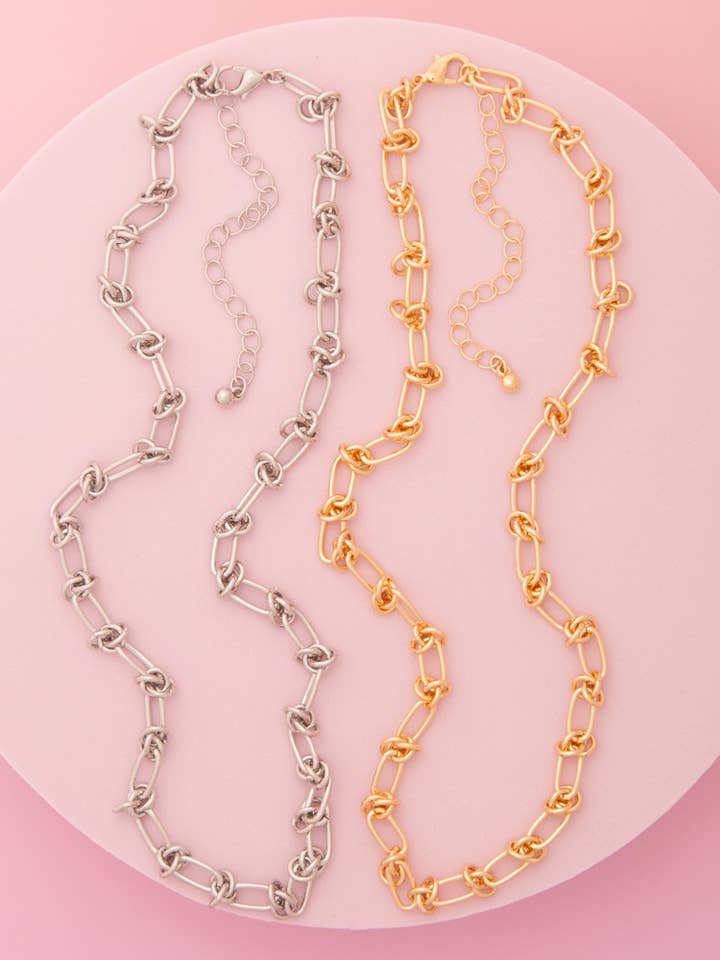 Borromean Knot Link Chain Necklace for wholesale by SP Sophia Collection