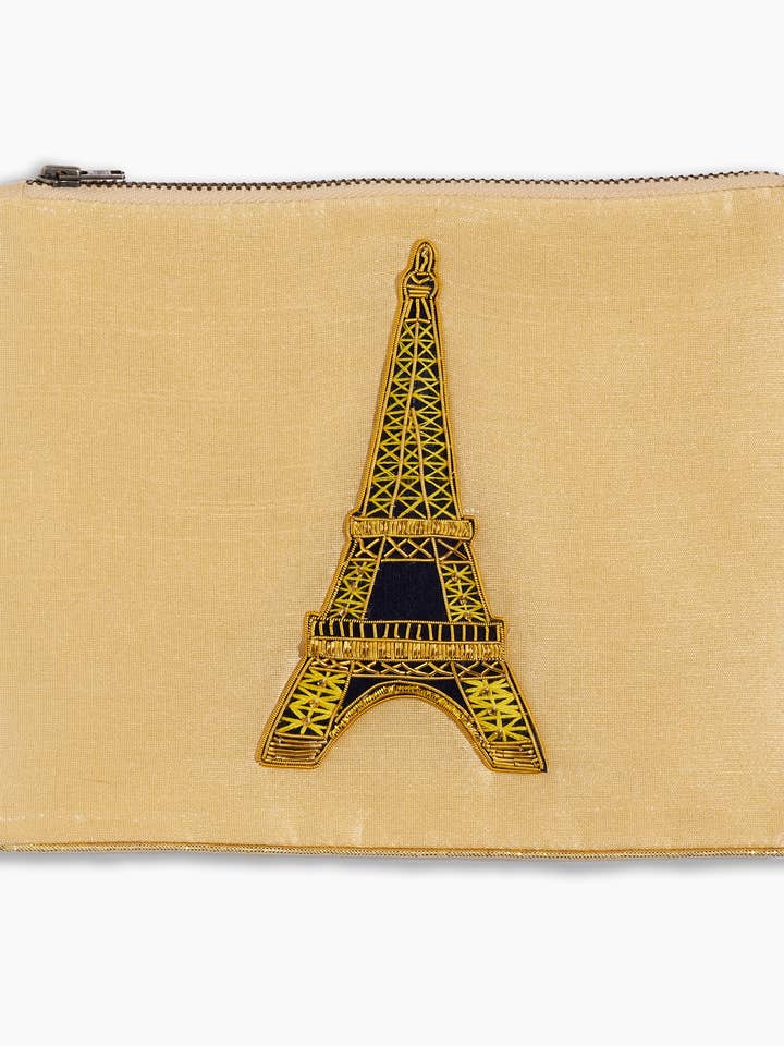 Eiffel Tower Zipper Pouch for wholesale by Henry Handwork