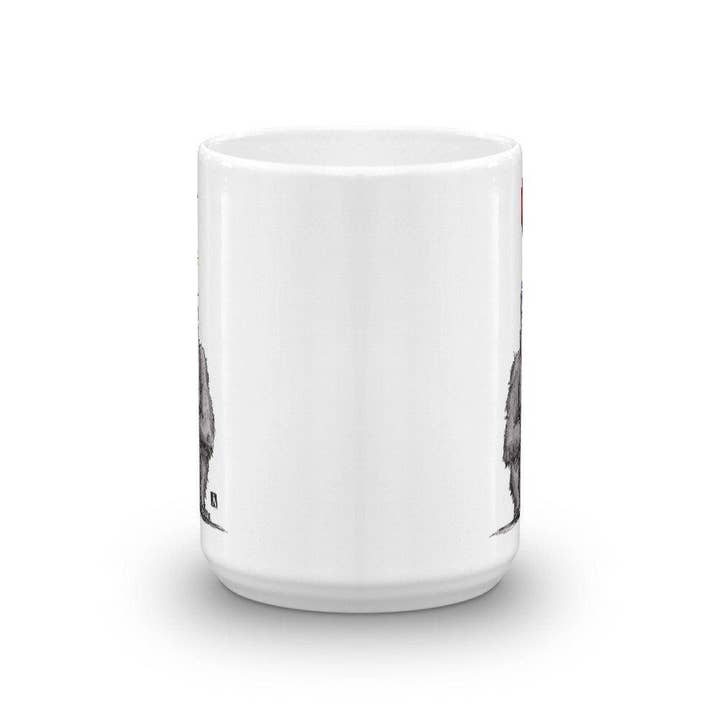 Bellavance Ink - Wholesale Coffee Mug - White Coffee Mug With Grumpy Birthday Gorilla And Balloon2