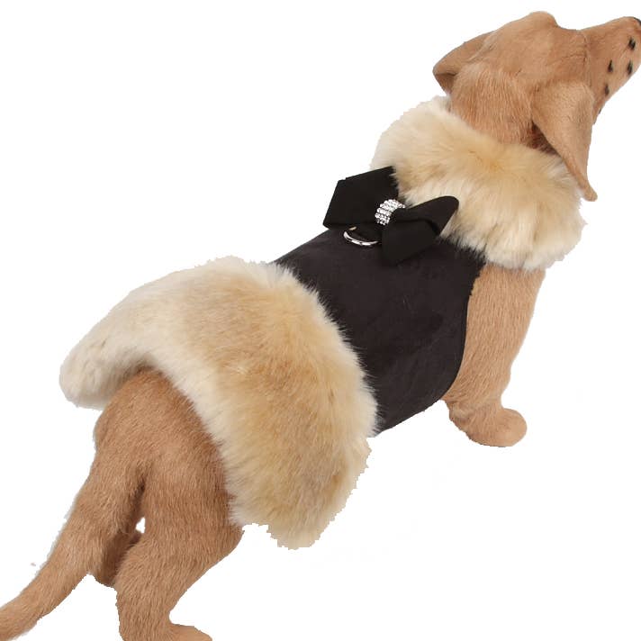 Nouveau Bow Champagne Fox Fur Coat for wholesale by Susan Lanci Designs