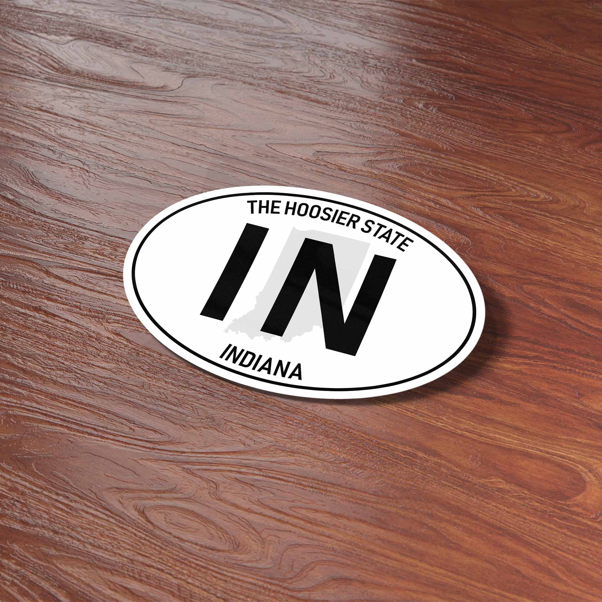 Sentinel Supply - Wholesale Sticker - Indiana White Oval Bumper Sticker4