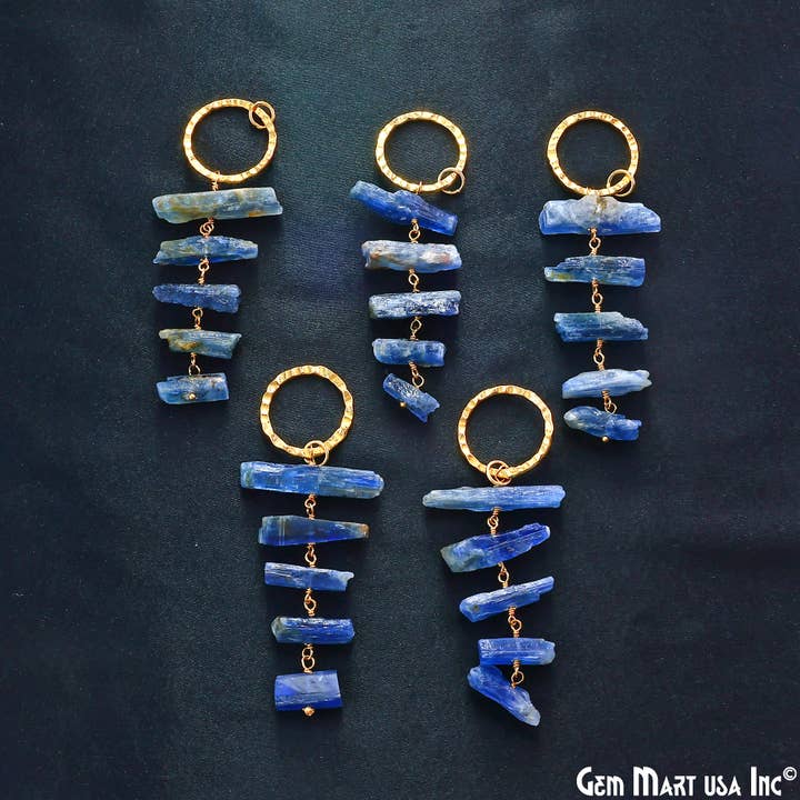 GemMartUSA - Vente Colliers à pendentif - Pierre Précieuse Brute Avec Attache Ronde en Or 67x26mm Pendante7