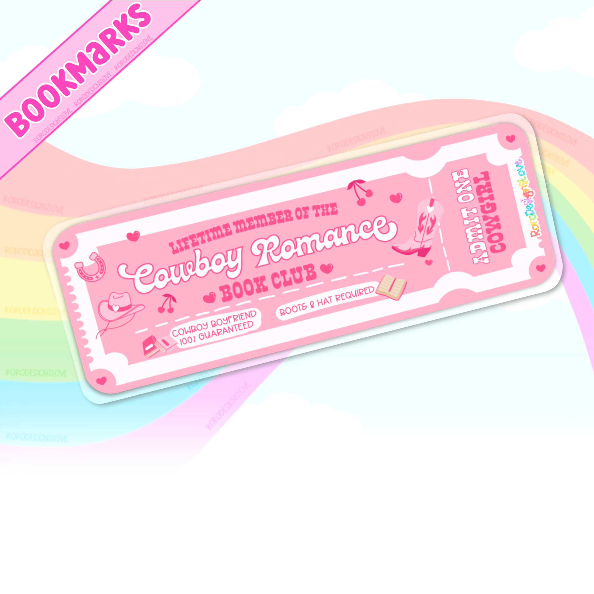 RoroDesignsLove - Wholesale Bookmark - Cowboy Romance bookmark with tassel option, book accessories2