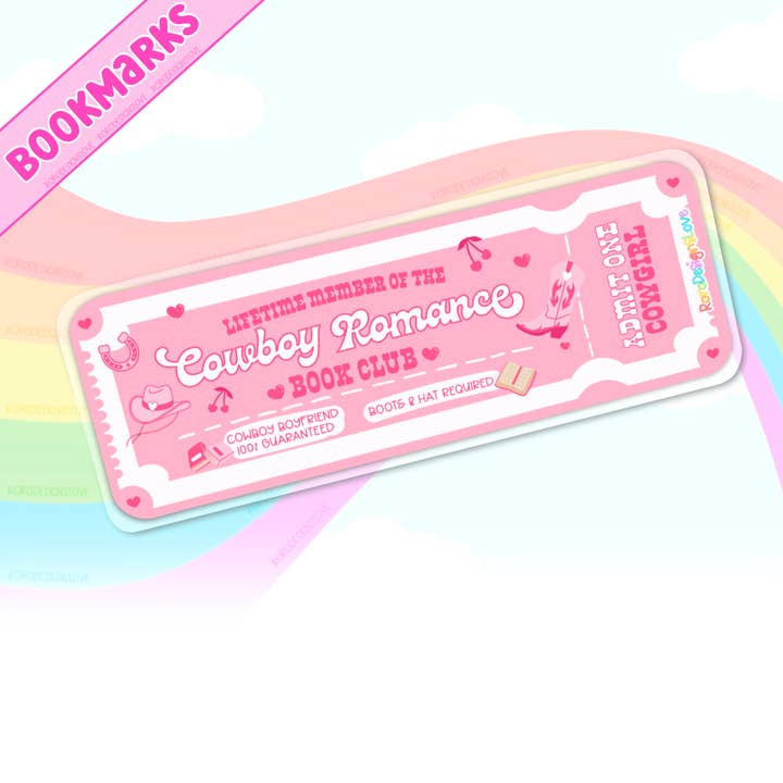 RoroDesignsLove - Wholesale Bookmark - Cowboy Romance bookmark with tassel option, book accessories2