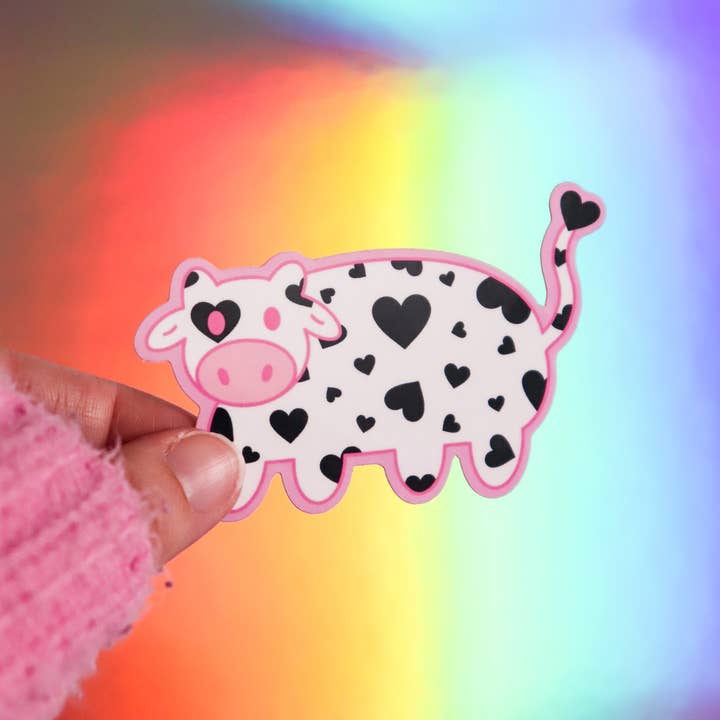 Day Dreamer Studios - Wholesale Sticker - Lovely Cow | Glossy Waterproof Vinyl Sticker