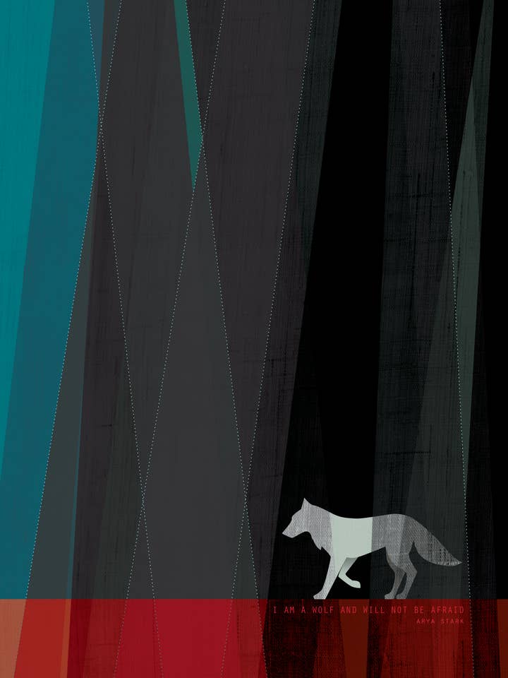 Arya Stark Quote - I Am A Wolf And Will Not Be Afraid for wholesale by Lucky Skye Graphics