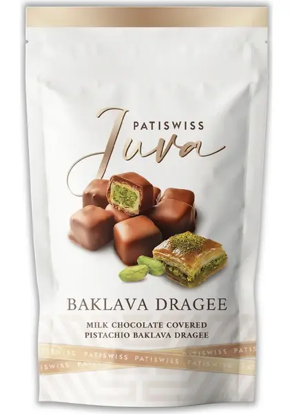 Pistest - Wholesale Chocolate Covered Sweets - Dubai Chocolate Coated Pistachio Baklava Dragee 80 gr0