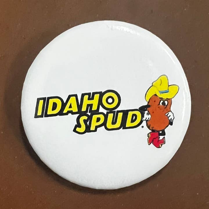 Bottone Idaho Spud per la vendita all'ingrosso da parte di Idaho Candy Co.