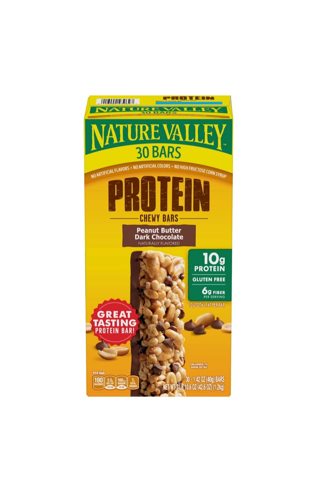 Majestic Wholesale - Wholesale Snack bar - Nature Valley Peanut Butter Dark Chocolate Protein Bars 30CT0