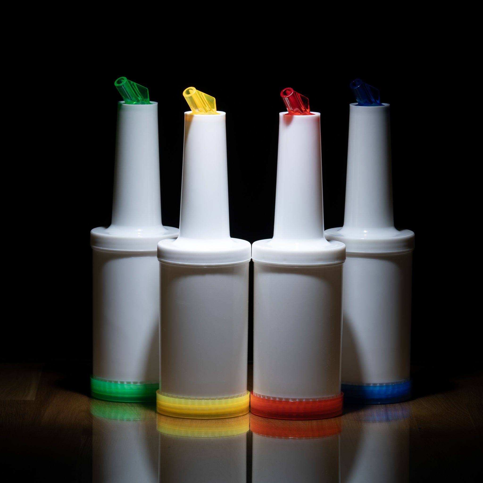 Trendy Bartender - Wholesale Milk/juice bottle - store n pour juice containers (32 Ounce / 1 Quart) – 4 color coded flow n stow fruit juice bottles1