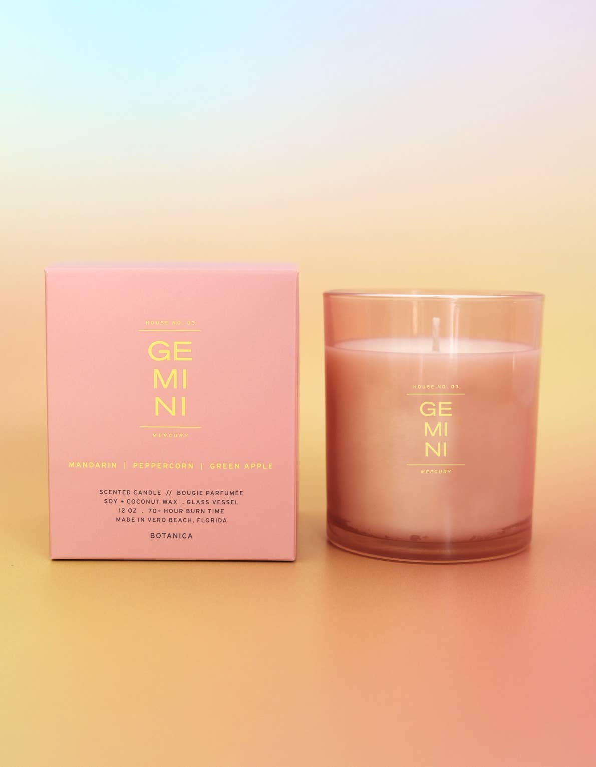 BOTANICA - Wholesale Jar/Filled Candle - Zodiac: Gemini Candle | 12oz.