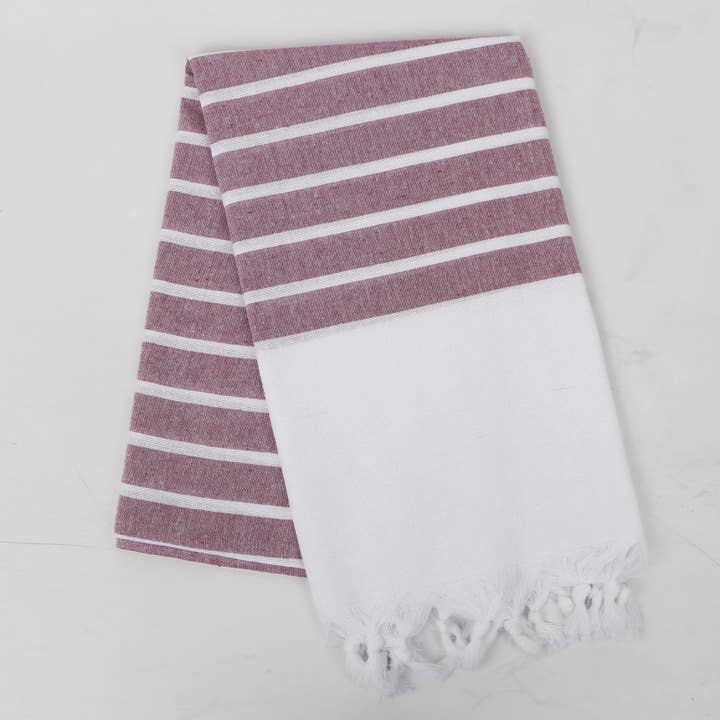 HERLOOM TOWELS - Wholesale Beach Towel - Classic Striped Turkish Towel, Lightweight Cotton Towel6