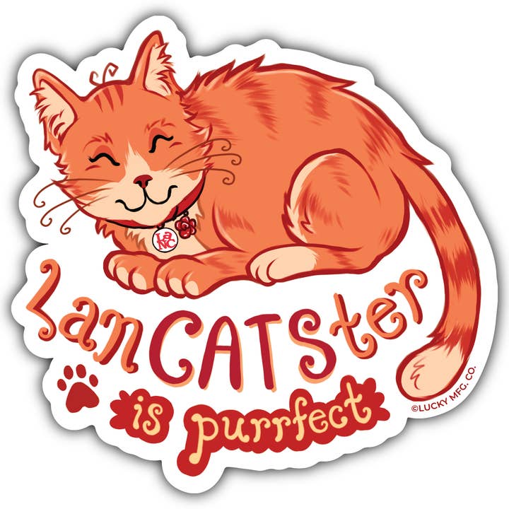 Adhesivo de vinilo Lan CATS Ter is Purrfect Pennsylvania para venta al por mayor de Lucky Mfg. Co.
