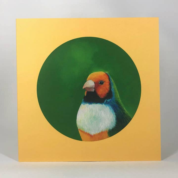 Gouldian Finch wenskaart voor wholesale door Diedododa