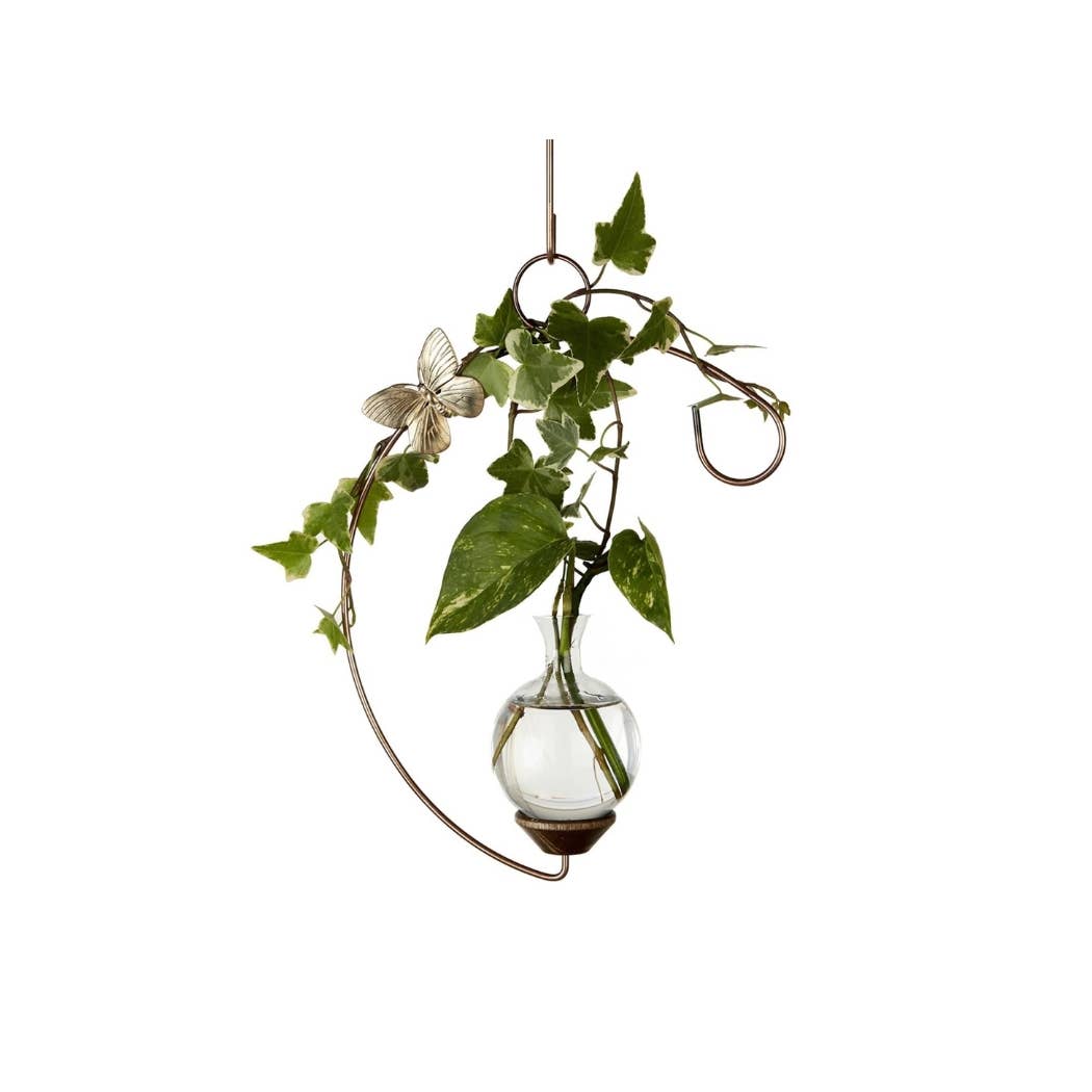 The Brass Butterfly - Wholesale Vase - Crescent Hanging Plant Propagation Rooting Vase