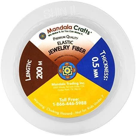 Mandala Crafts - Wholesale Craft Supplies - Mandala Crafts Clear Elastic Cord Stretchy Fiber String for Bracelets, Jewelry Making, Beading3