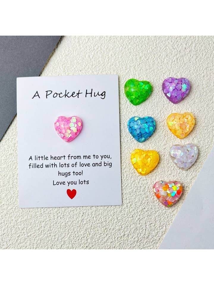Taphug - Pocket Hug Colorful Resin Heart for wholesale by Magia Design