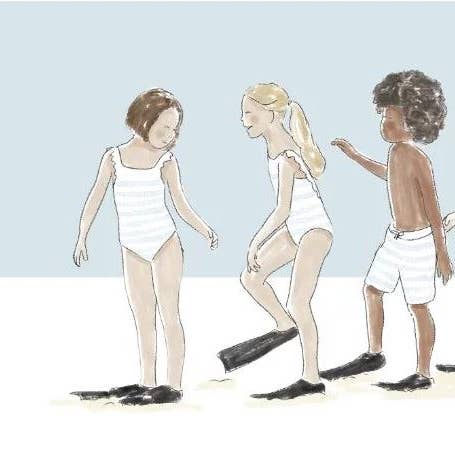 Postal en el mar para venta al por mayor de LOÜVE illustrations