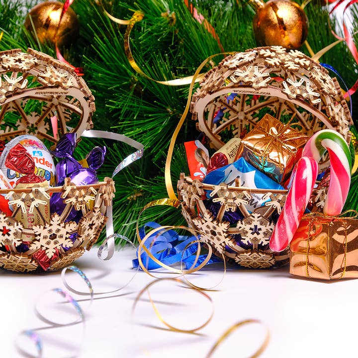 WoodTrick - Vendita all'ingrosso Kit per lavoretti fai da te - WoodTrick palla di Natale in legno modello meccanico 3D da assemblare20