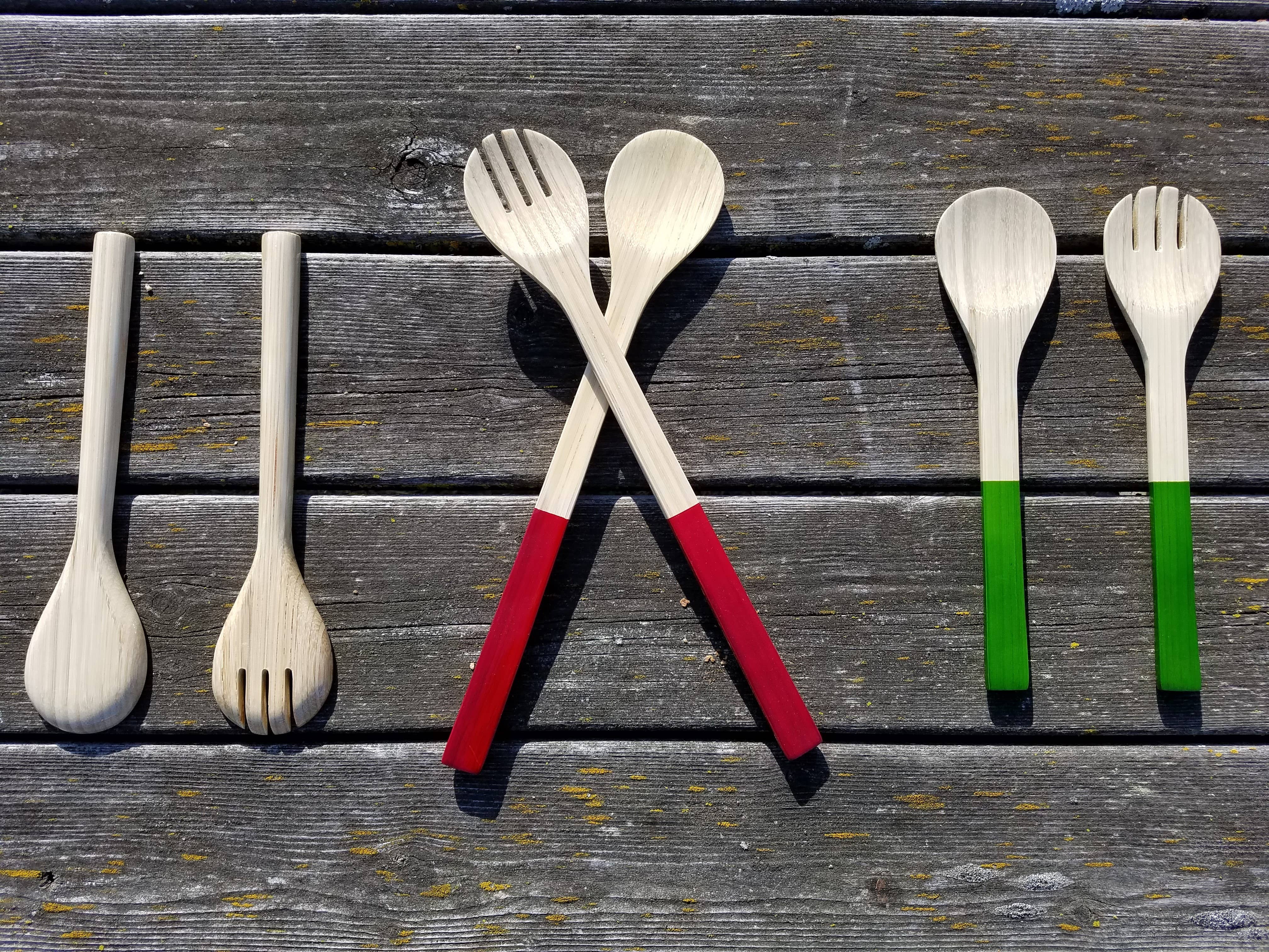 albert L. (punkt) Inc. - Wholesale Serving Utensil - Large Bamboo Server Set14