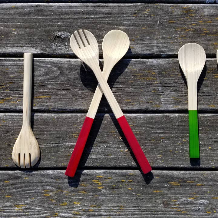 albert L. (punkt) Inc. - Wholesale Serving Utensil - Large Bamboo Server Set14