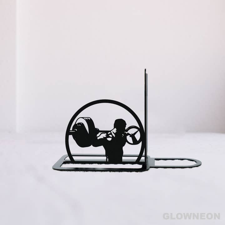Glow Neon - Venta al por mayor Sujetalibros - Sujetalibros de Peso Muerto Custom Gymmer, Soporte de Libros de Gimnasio de Metal para Fitness1