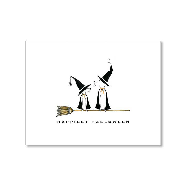 "BROOMSTICK" HALLOWEEN CARD for wholesale by LO in LONDON®