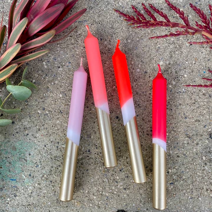 Pink Stories – Großhandel Konische Kerze/Kerzenhalter – Dip Dye Neon * Weihnachtsbeleuchtung